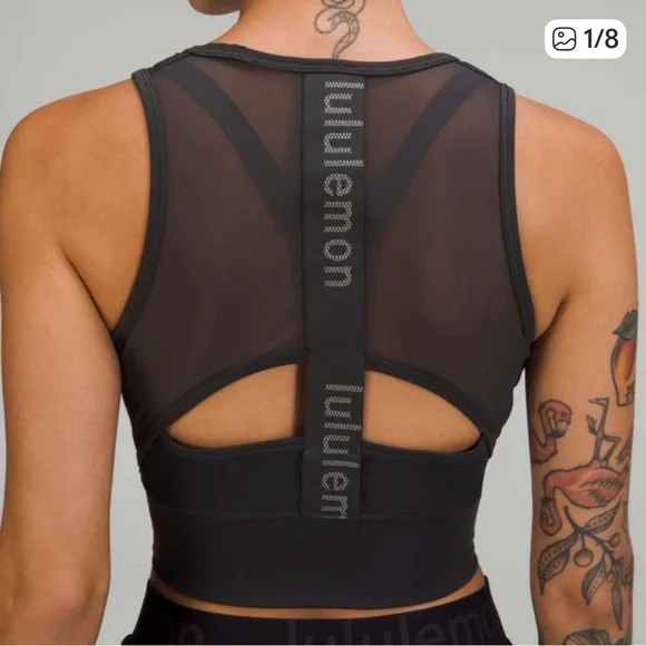 Lululemon Athletica Mesh-Back Training
Cropped Tank Top Sz 14 XL Graphite Gray - Picture 1 of 8